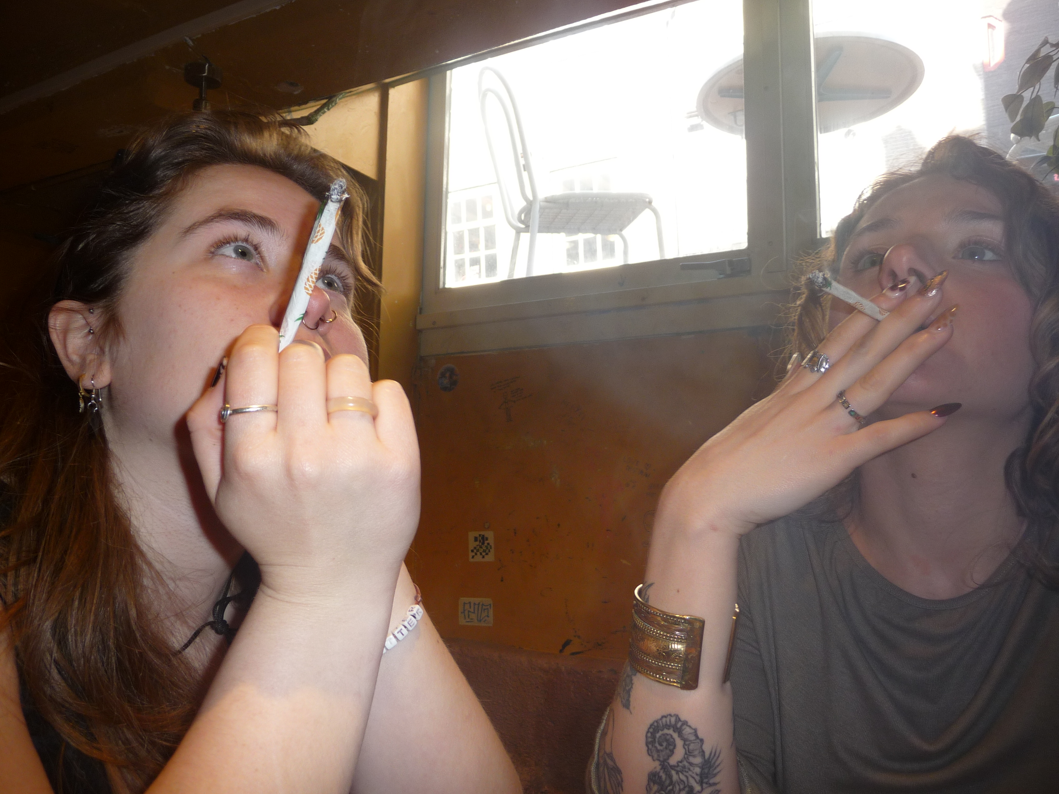 me and my friend chilling